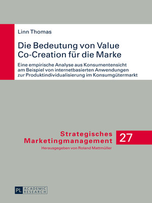 cover image of Die Bedeutung von Value Co-Creation fuer die Marke